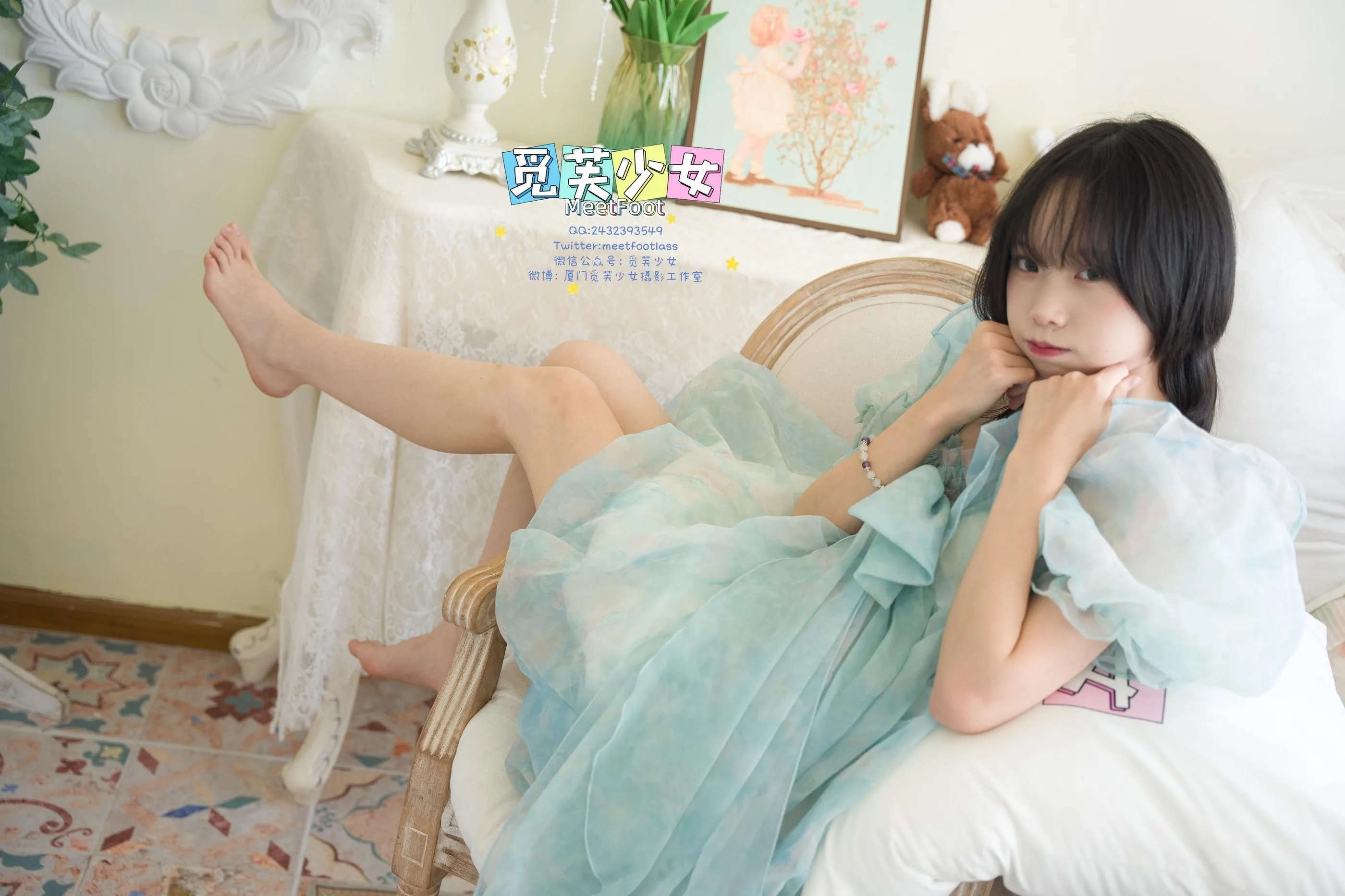 觅芙少女 NO.033 小婉-一袭蓝色纱裙构筑今晚浪漫的梦境-PIC [249P]插图3